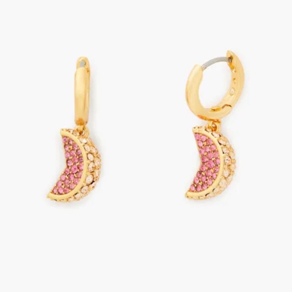 $68 Kate Spade Fruit Salad Pavé Grapefruit Huggie Earrings - Picture 1 of 7